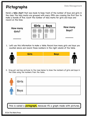 Canadian Data Management Lesson Plans & Activities Grade 1