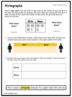 Canadian Data Management Lesson Plans & Activities Grade 1