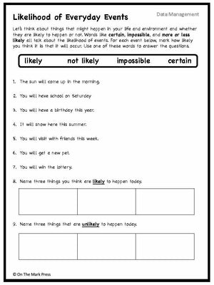 Canadian Data Management Lesson Plans & Activities Grade 1
