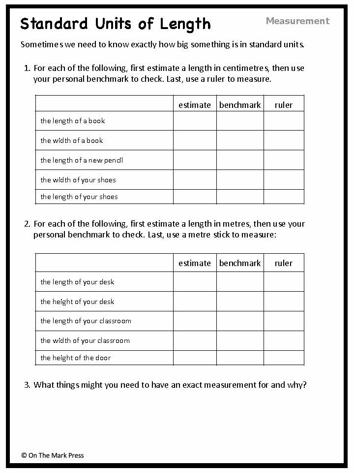 Canadian Measurement Lesson Plans & Activities Grade 2