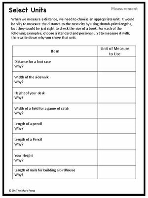 Canadian Measurement Lesson Plans & Activities Grade 2