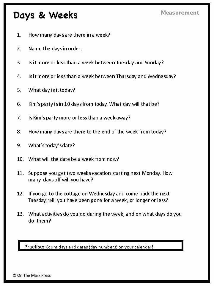 Canadian Measurement Lesson Plans & Activities Grade 2