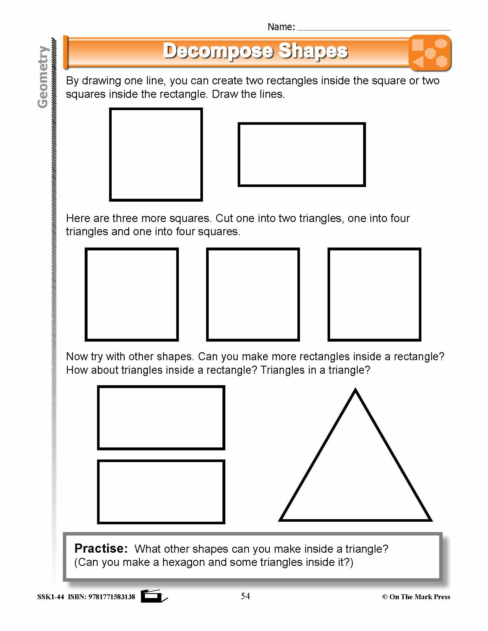 Canadian Geometry Lesson Plans & Activities Grade 2
