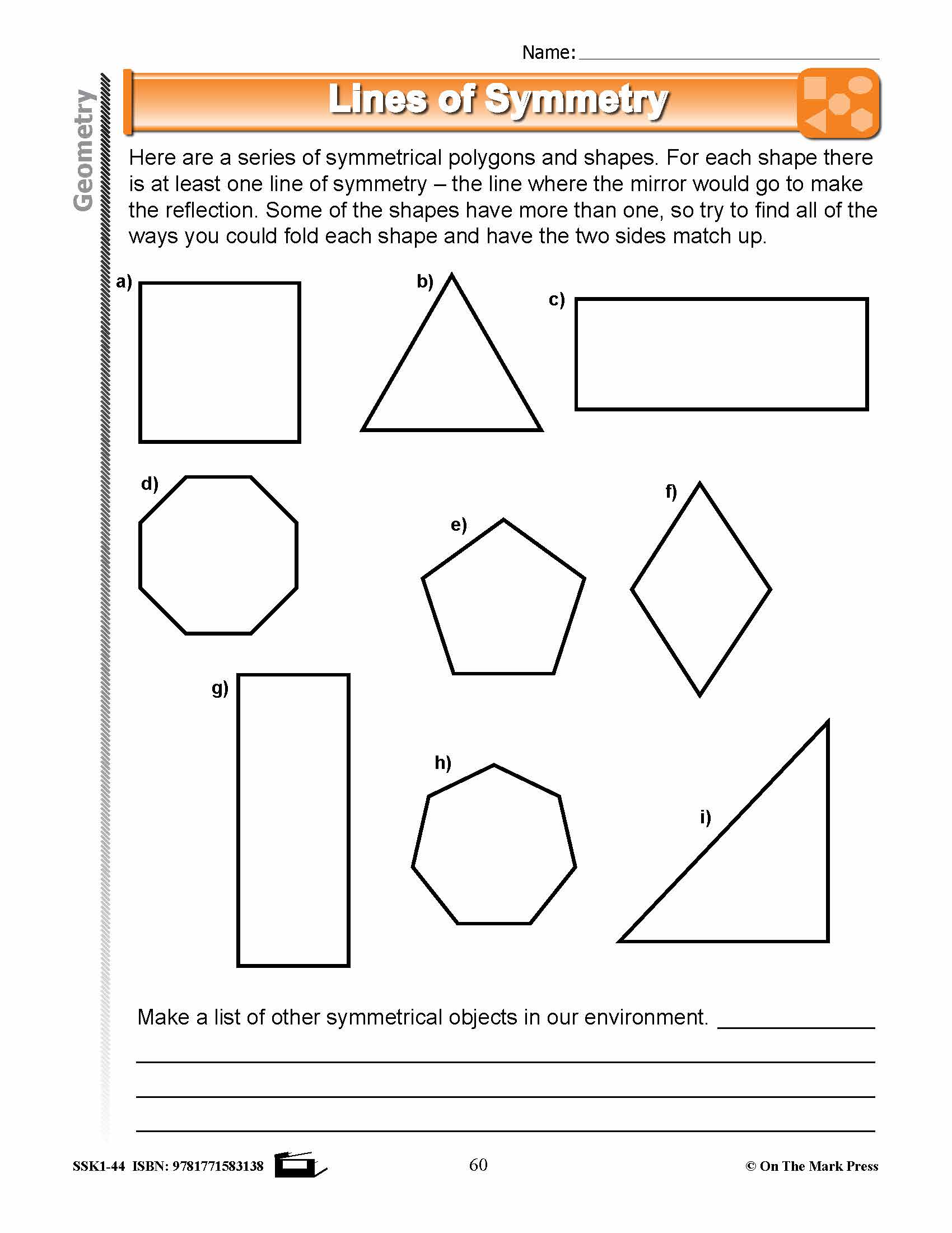 Canadian Geometry Lesson Plans & Activities Grade 2