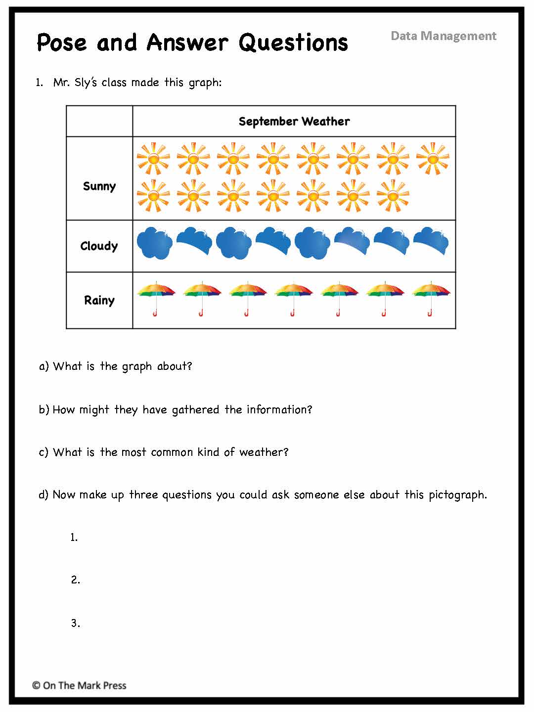 Canadian Data Management Lesson Plans & Activities Grade 2