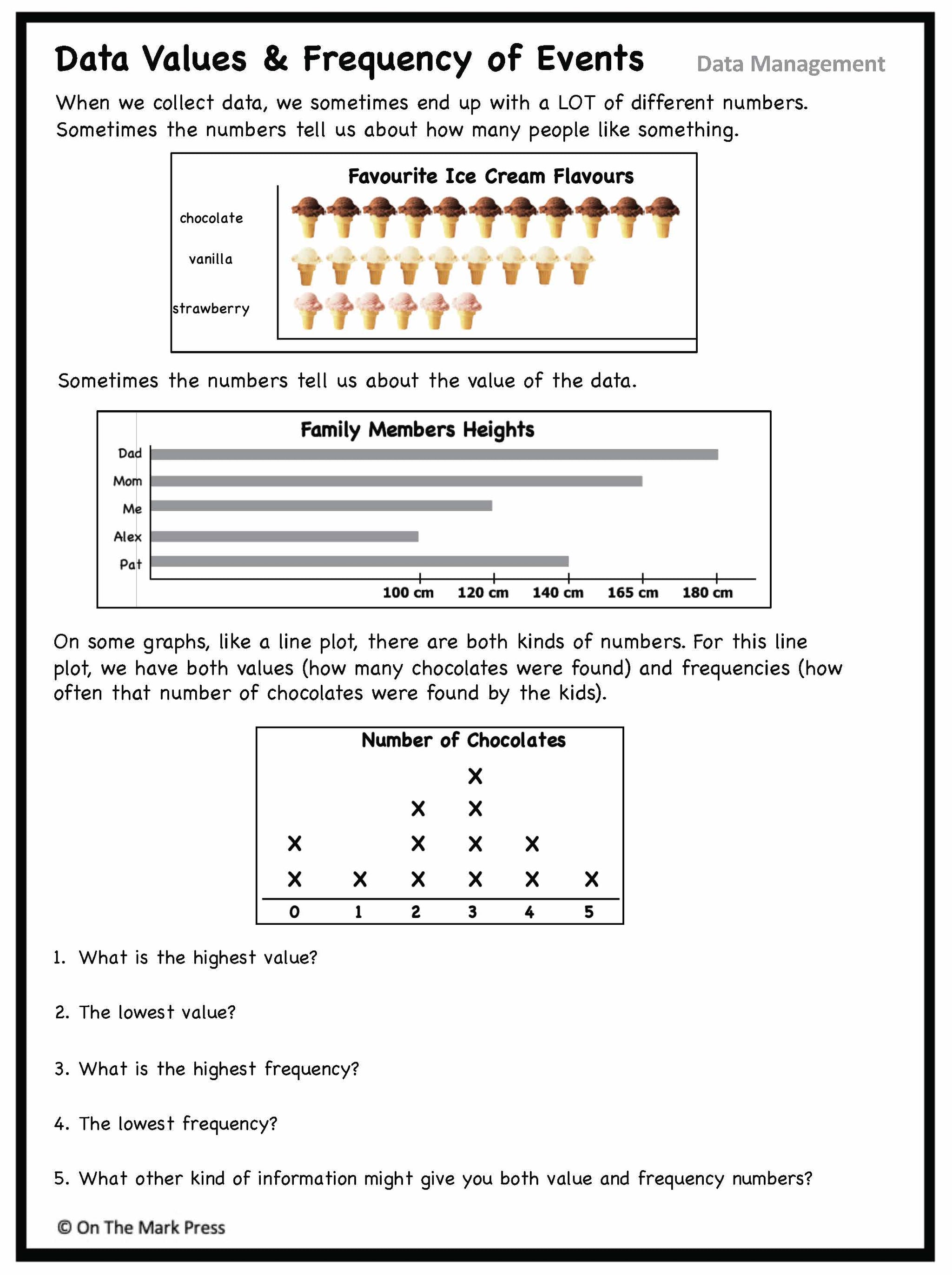 Canadian Data Management Lesson Plans & Activities Grade 2