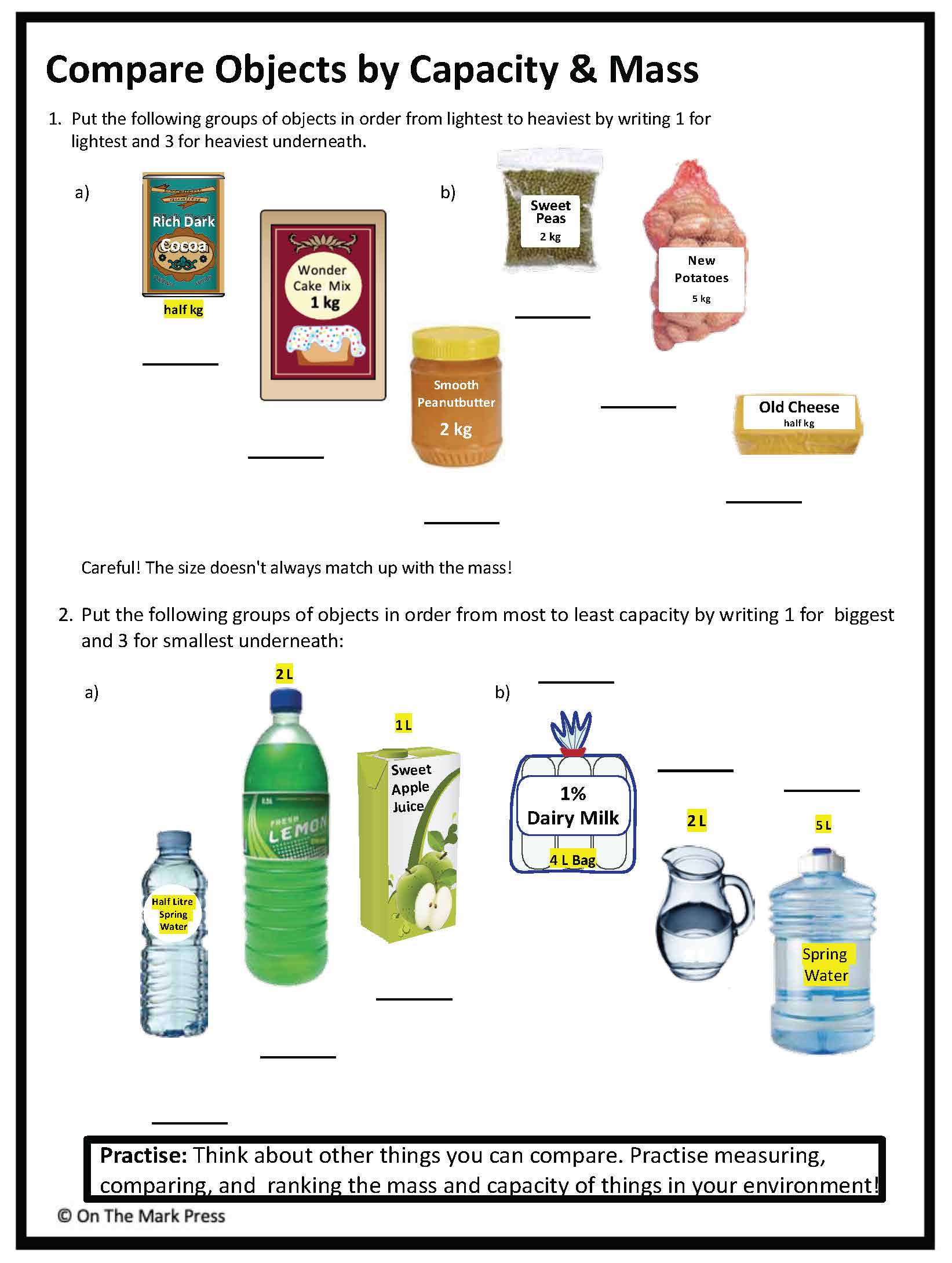 Canadian Measurement Lesson Plans & Activities Grade 3
