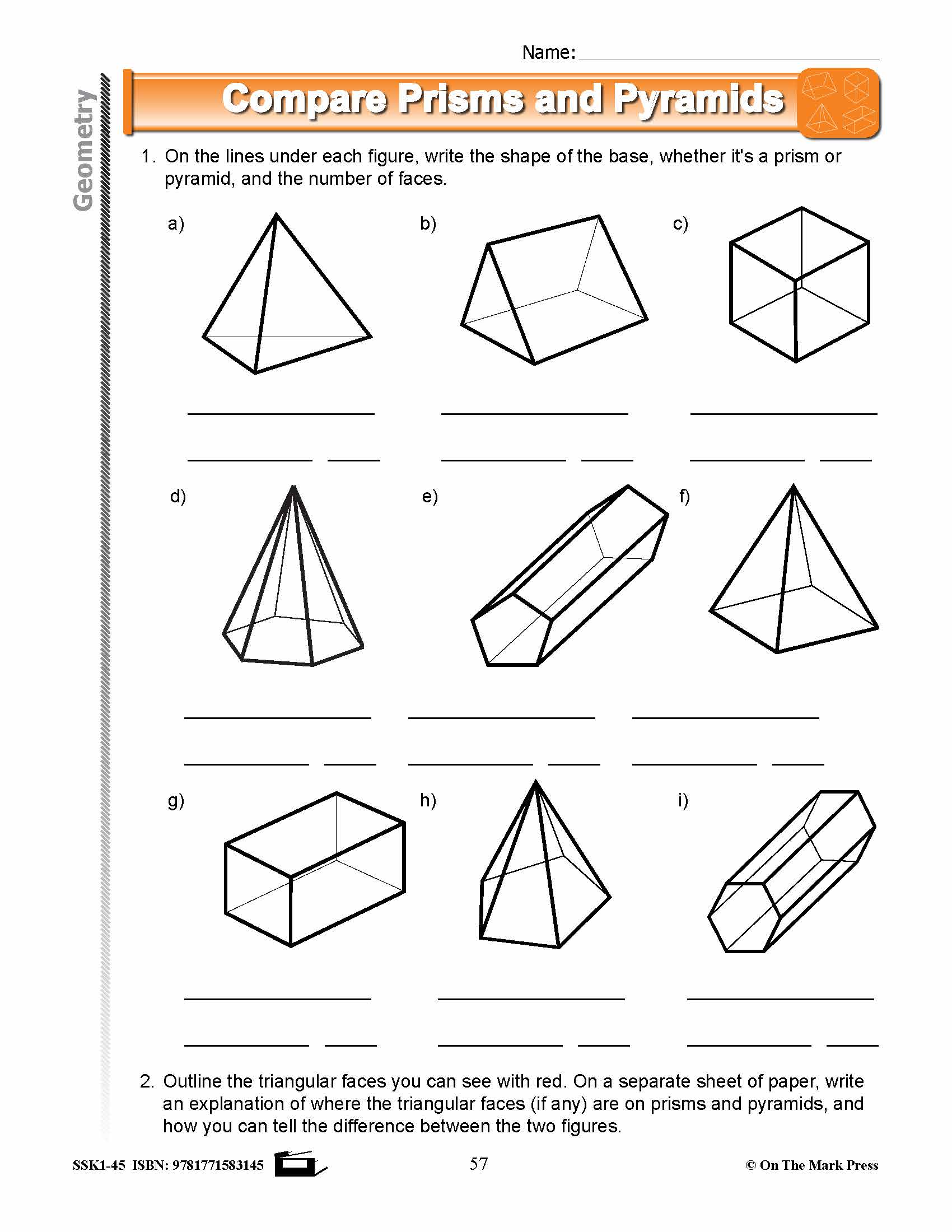 Canadian Geometry Lesson Plans & Activities Grade 3