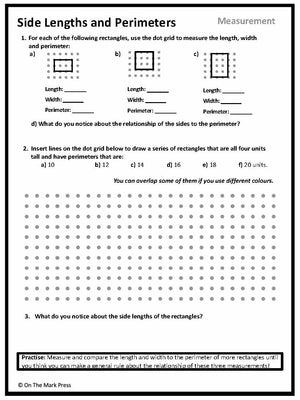 Canadian Measurement Lesson Plans & Activities Grade 4