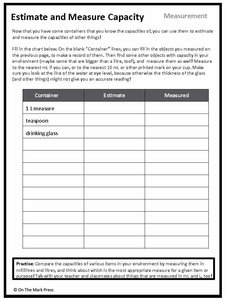 Canadian Measurement Lesson Plans & Activities Grade 4