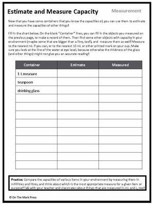 Canadian Measurement Lesson Plans & Activities Grade 4