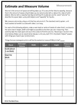 Canadian Measurement Lesson Plans & Activities Grade 4