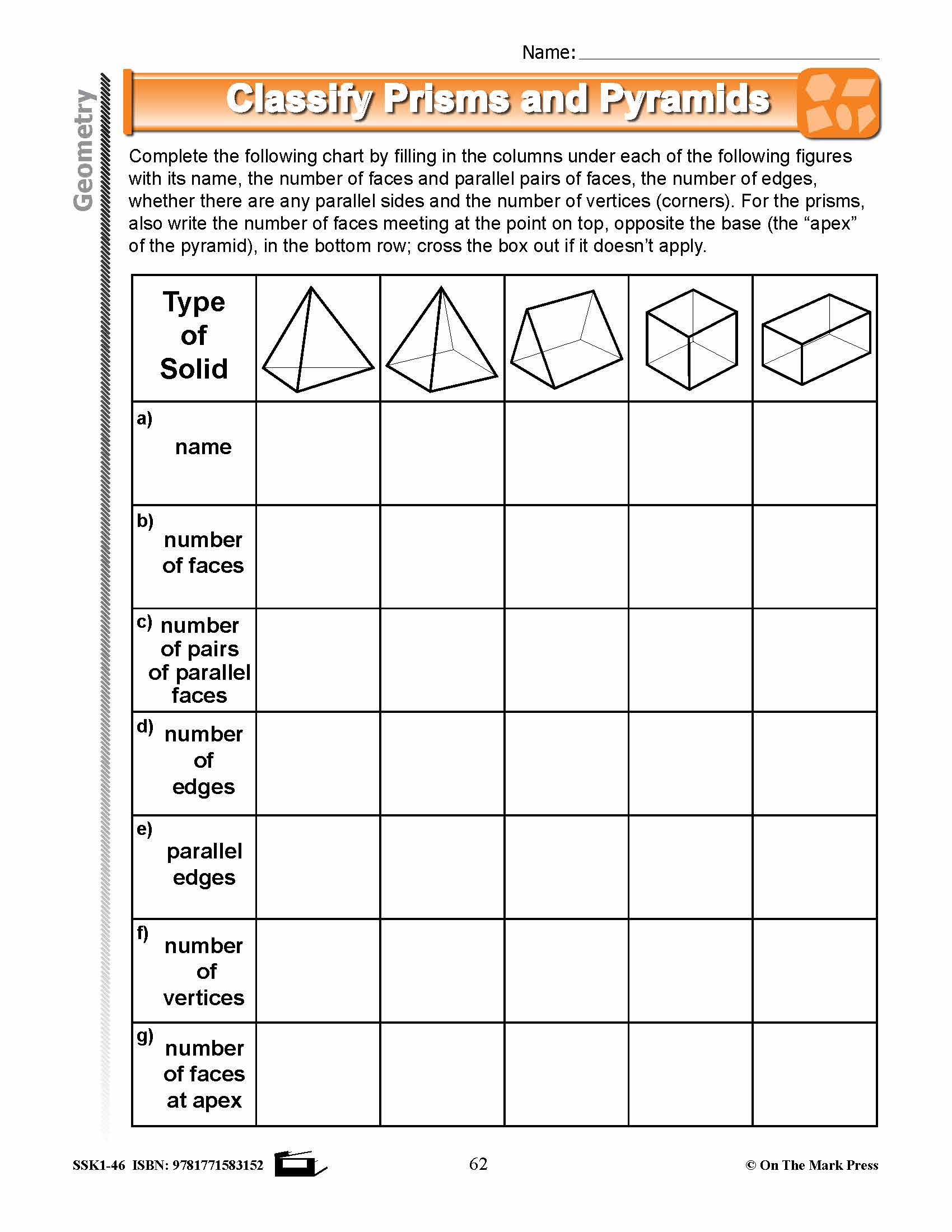 Canadian Geometry Lesson Plans & Activities Grade 4