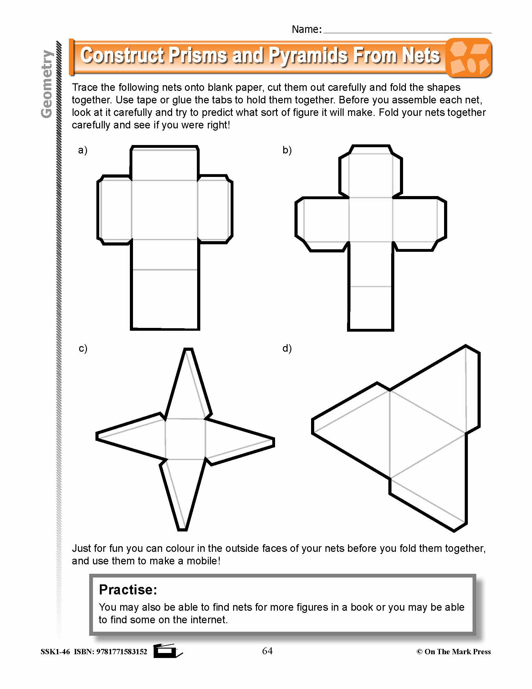 Canadian Geometry Lesson Plans & Activities Grade 4