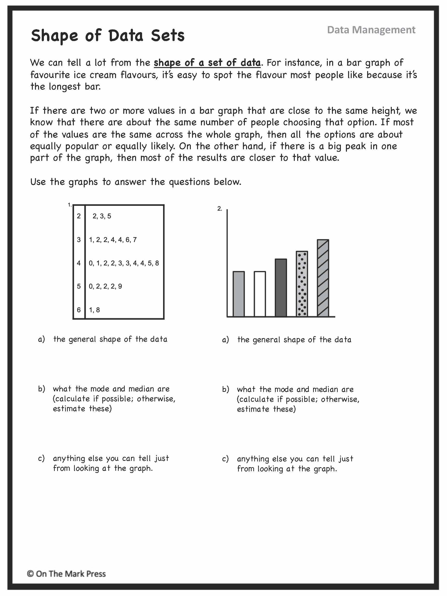 Canadian Data Management Lesson Plans & Activities Grade 4