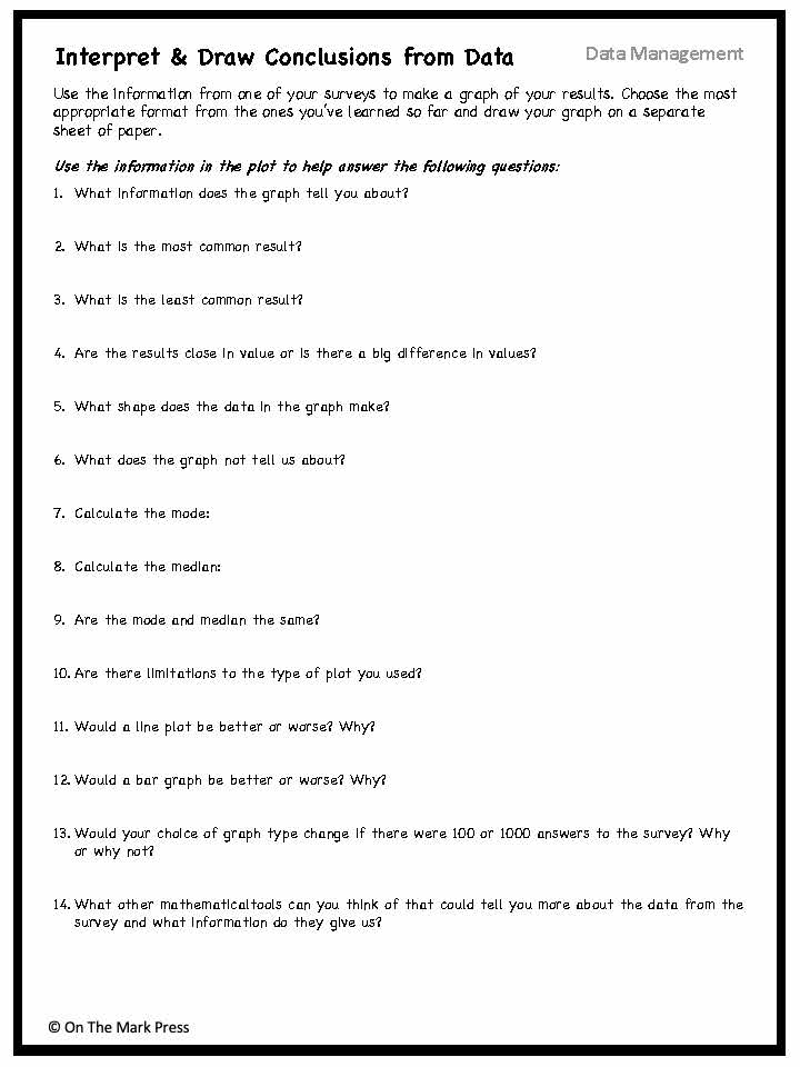 Canadian Data Management Lesson Plans & Activities Grade 4