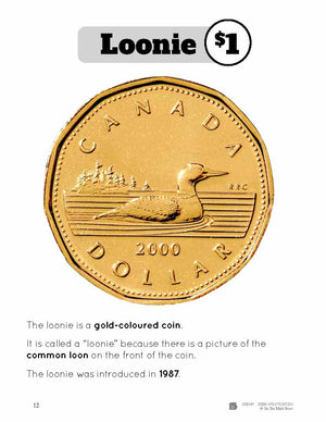 Canadian Money Coin Information Sheets Grades 1-3