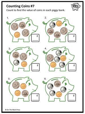 Counting Canadian Money - Coins Grades 1-2