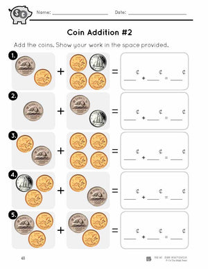 Canadian Money - Coin Addition Grades 1-2