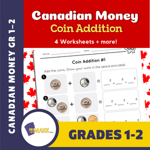Canadian Money - Coin Addition Grades 1-2