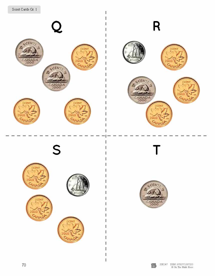 Canadian Money - "Scoot" Game Grades 1-2