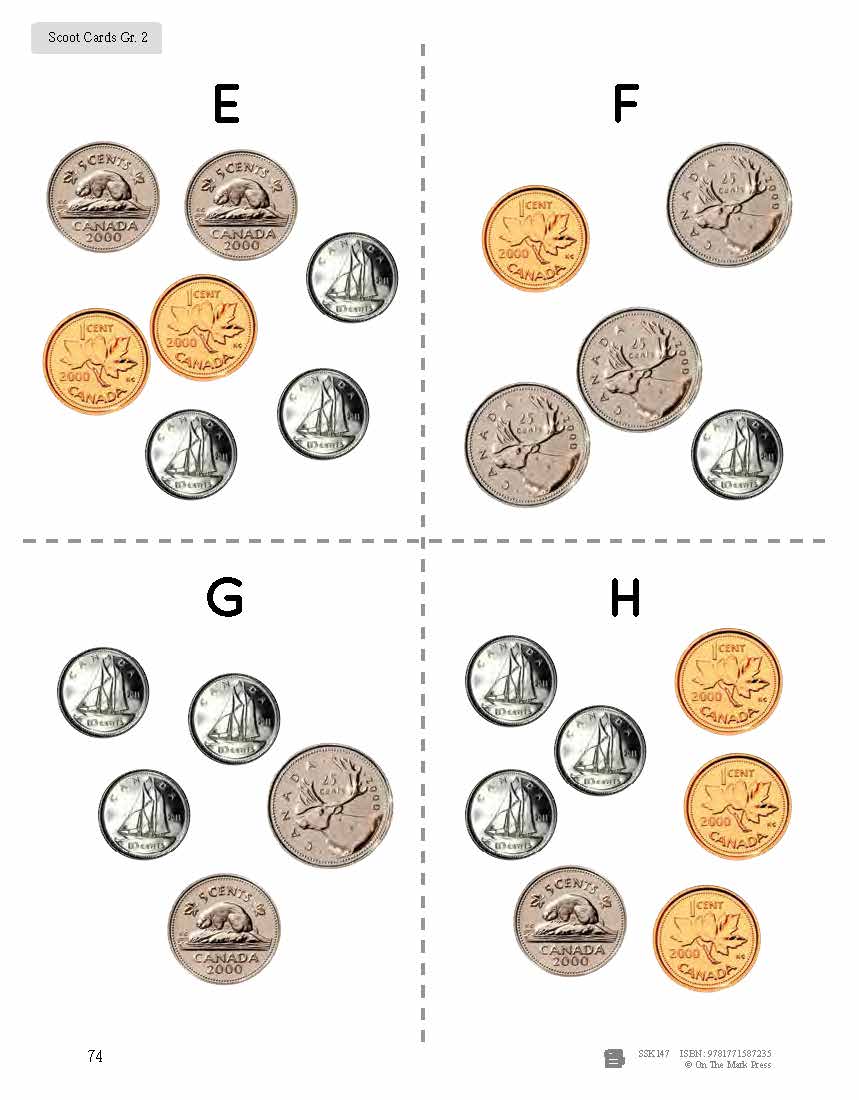 Canadian Money - "Scoot" Game Grades 1-2