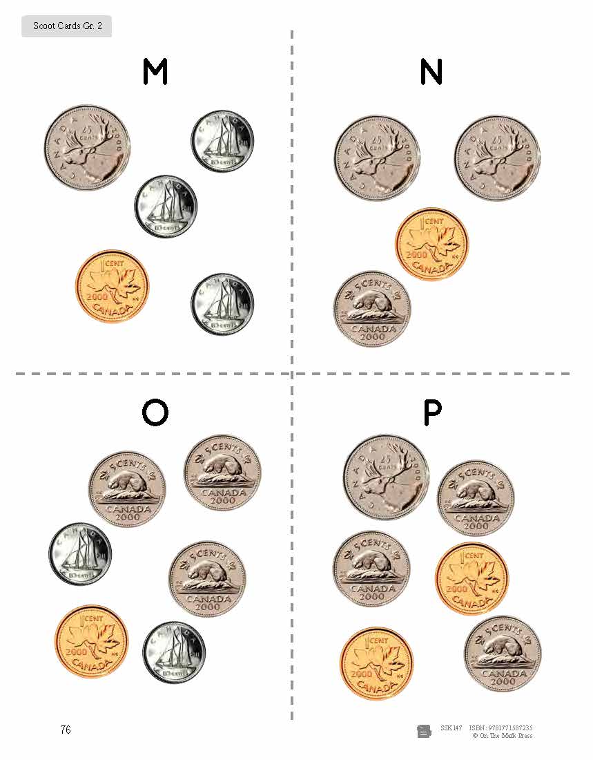 Canadian Money - "Scoot" Game Grades 1-2