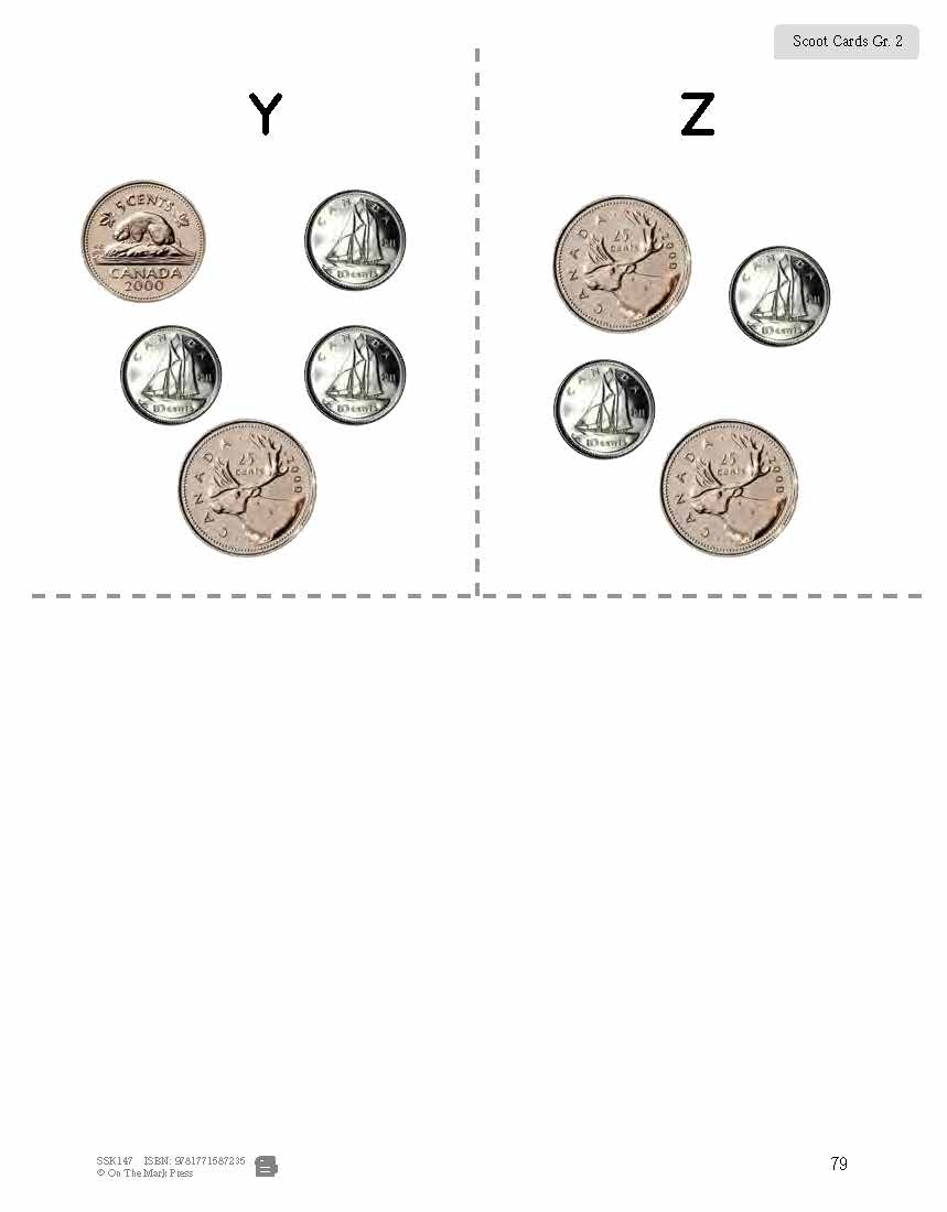 Canadian Money - "Scoot" Game Grades 1-2