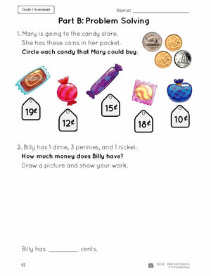 Canadian Money Grade 1 Assessment