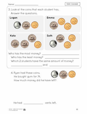 Canadian Money Grade 1 Assessment
