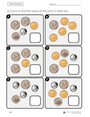 Canadian Money Grade 2 Assessment