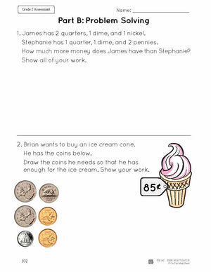 Canadian Money Grade 2 Assessment