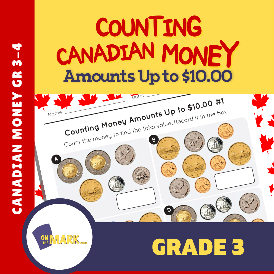 Counting Canadian Money Amounts Up to $10 Grade 3-4