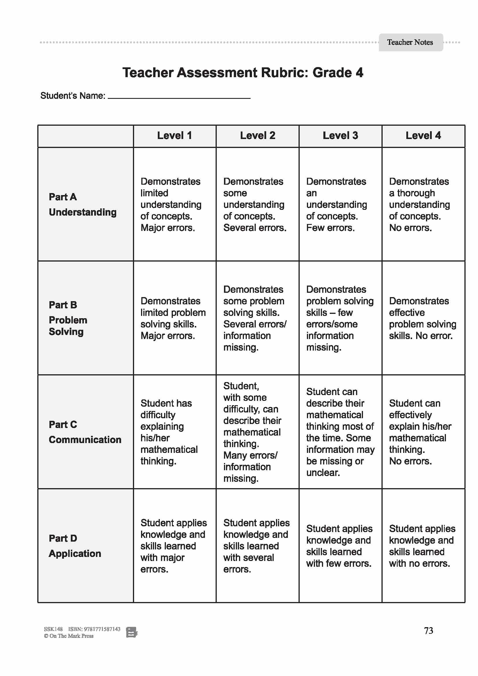 Canadian Money Grade 4 Assessment Activities
