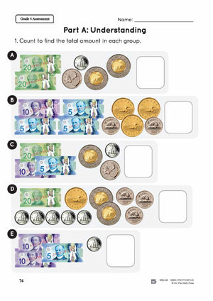 Canadian Money Grade 4 Assessment Activities