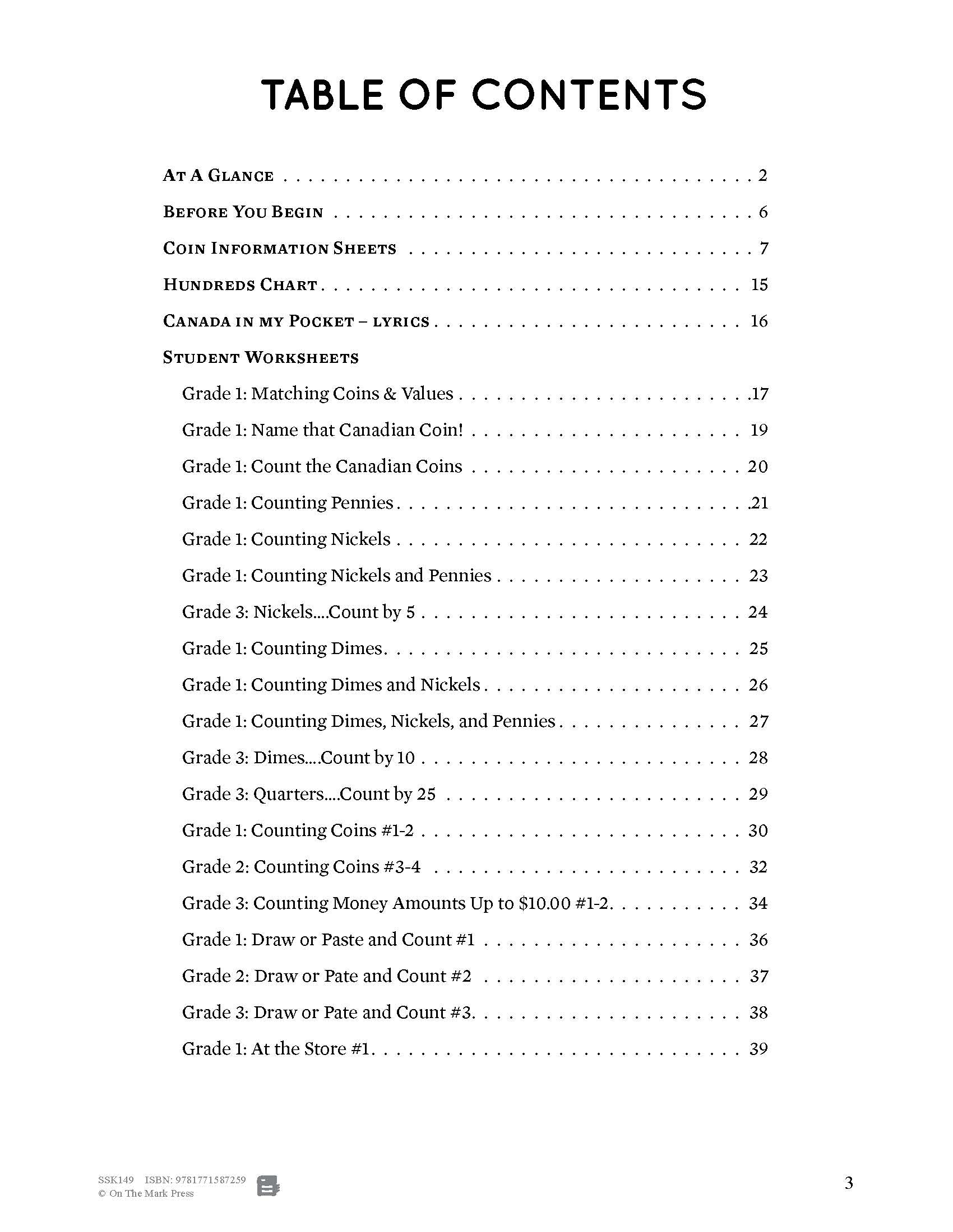Canadian Money Big Book Grades 1-3