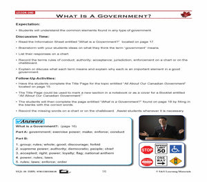 Canadian Government: What Is A Government? Gr. 5-8 E-Lesson Plan