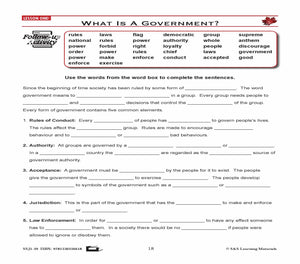 Canadian Government: What Is A Government? Gr. 5-8 E-Lesson Plan