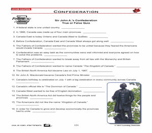 Canadian Government Lessons: Confederation Grades 5+