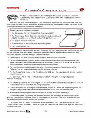 Canadian Government Lessons: Canada's Constitution & Canada's Charter of Rights and Freedoms 1982 Grades 5+