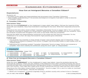 Canadian Government Lessons: Canadian Citizenship Grades 5+