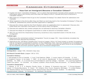 Canadian Government Lessons: Canadian Citizenship Grades 5+