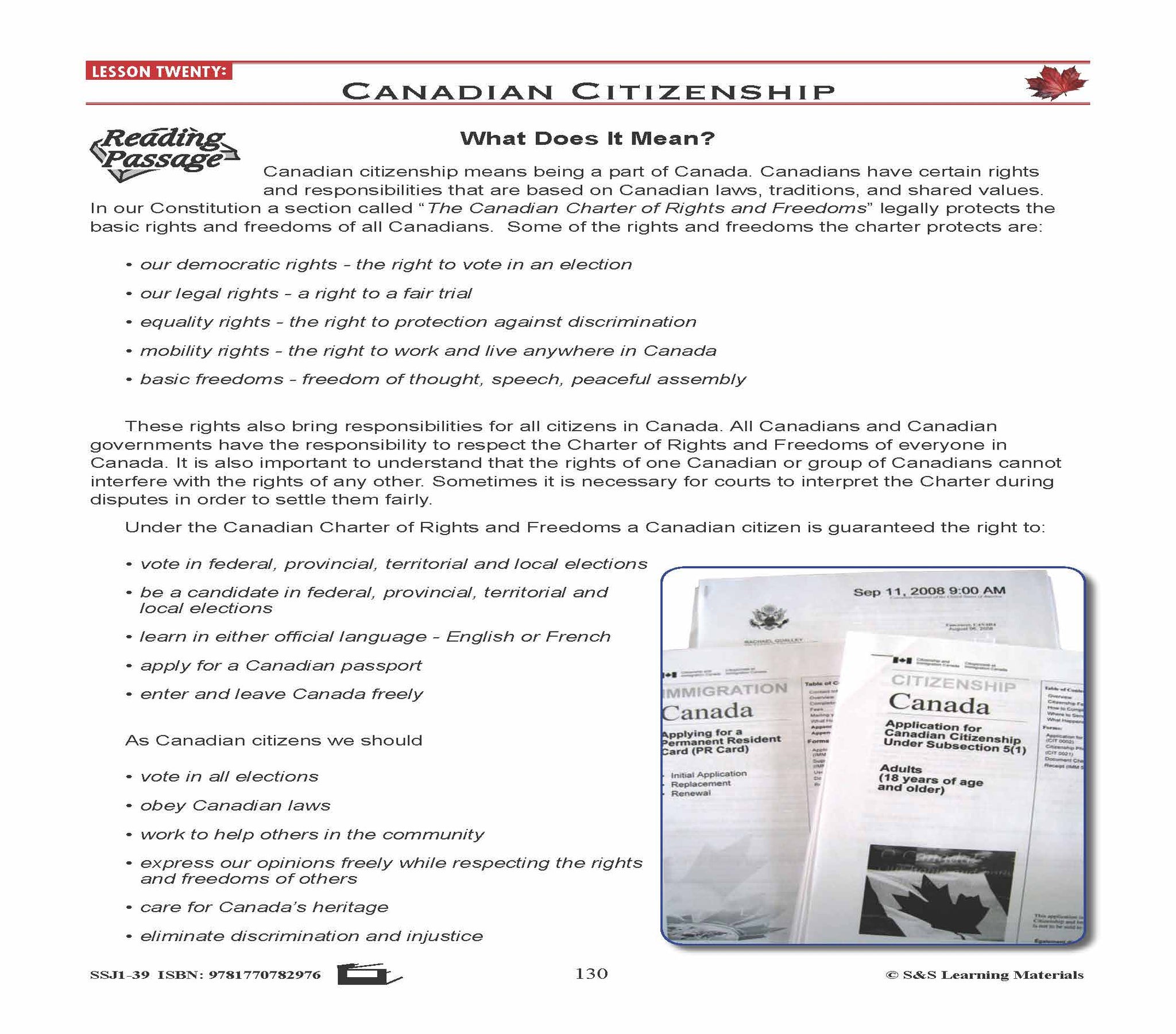 Canadian Government Lessons: Canadian Citizenship Grades 5+