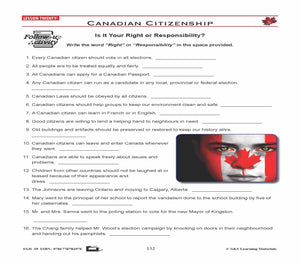 Canadian Government Lessons: Canadian Citizenship Grades 5+