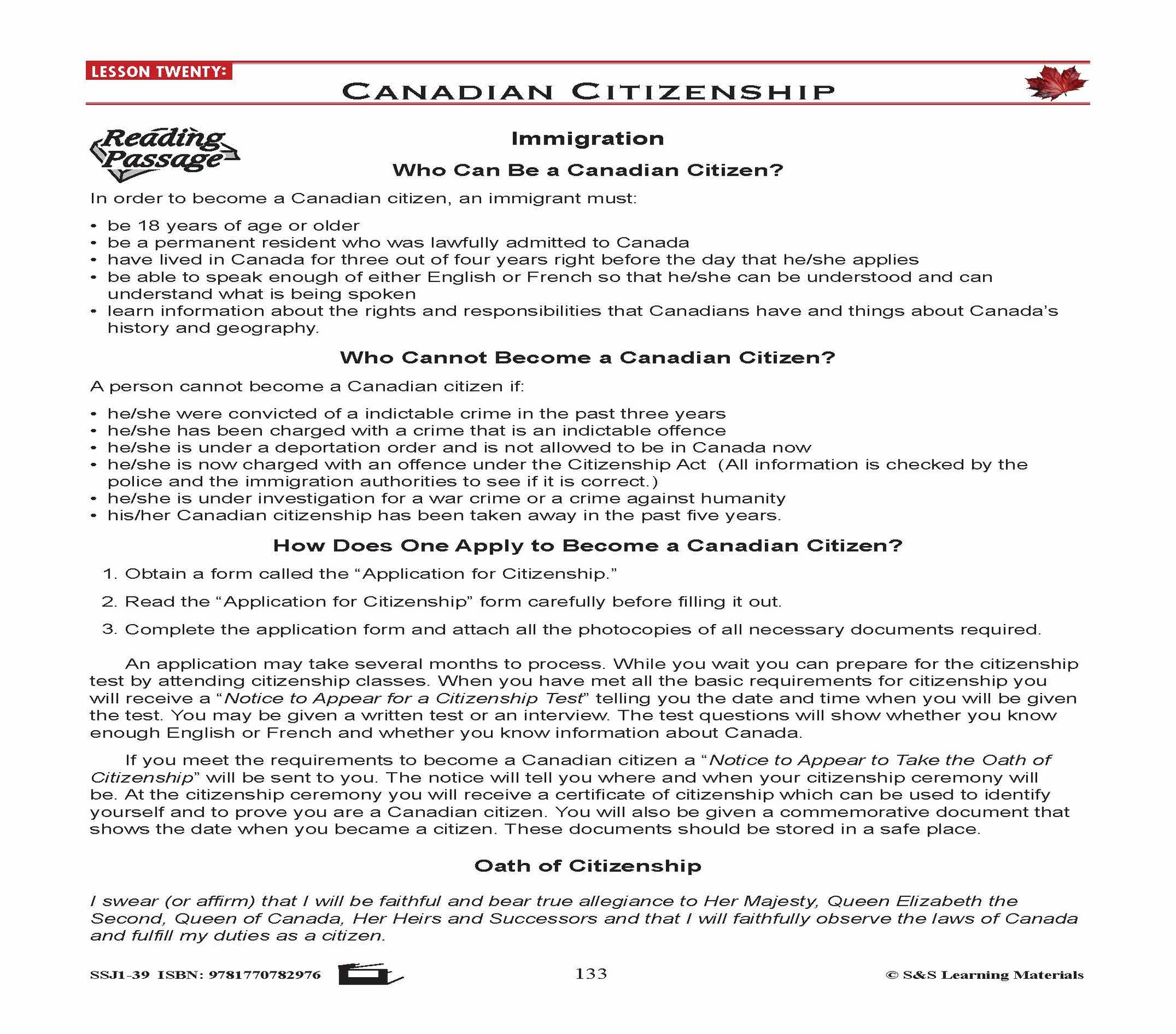 Canadian Government Lessons: Canadian Citizenship Grades 5+