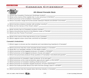 Canadian Government Lessons: Canadian Citizenship Grades 5+