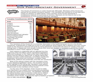 Canadian Government Lesson: Our Parliamentary Government Grades 5+