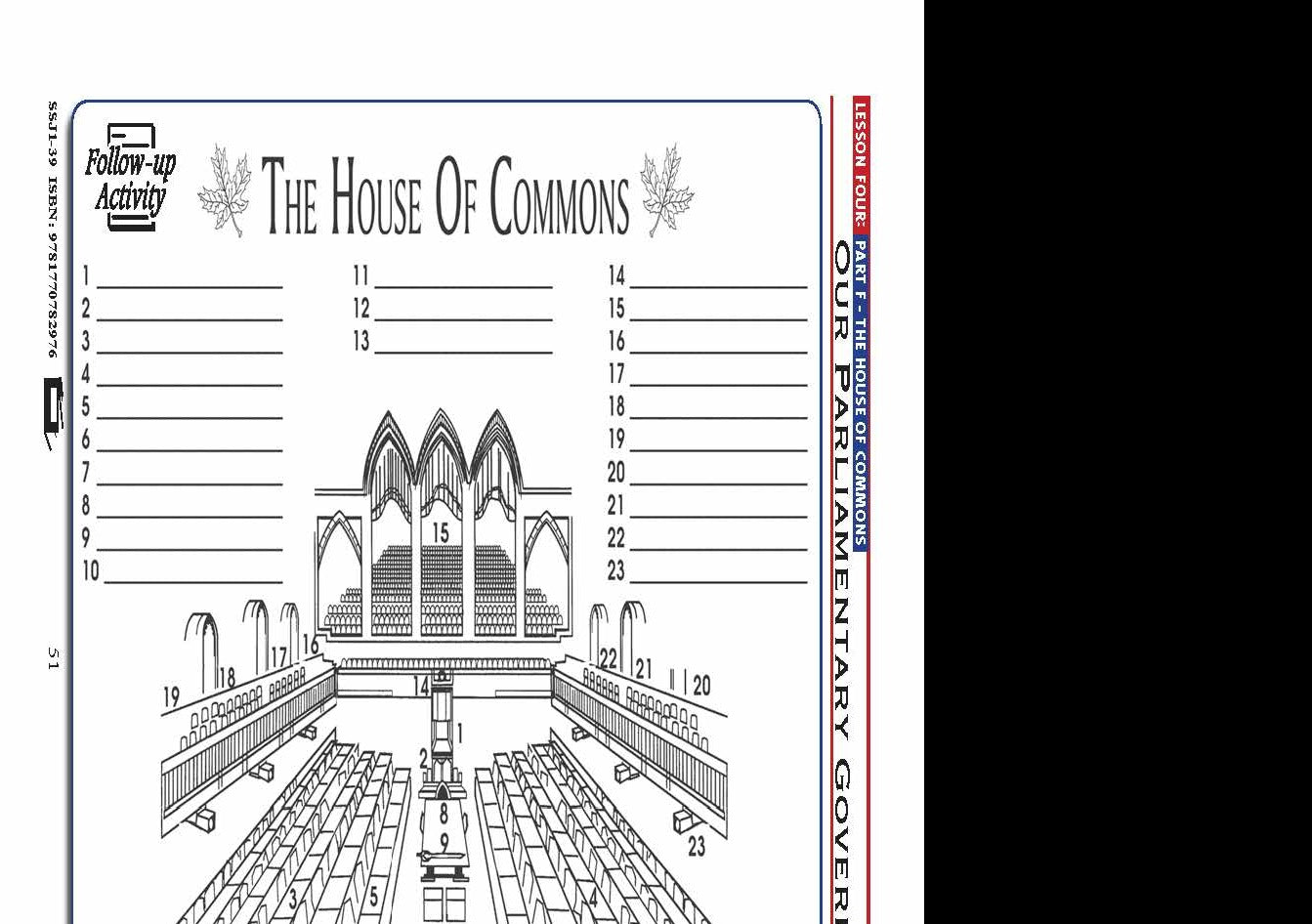 Canadian Government Lesson: The House of Commons Grades 5+
