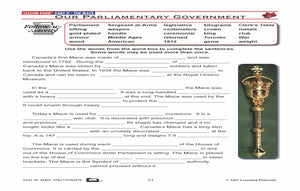 Canadian Government Lesson: Sergeant-at-Arms, Speaker's Parade Grades 5+