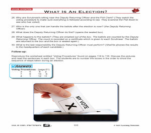 Canadian Government Lessons: What Is An Election? Gr. 5-8
